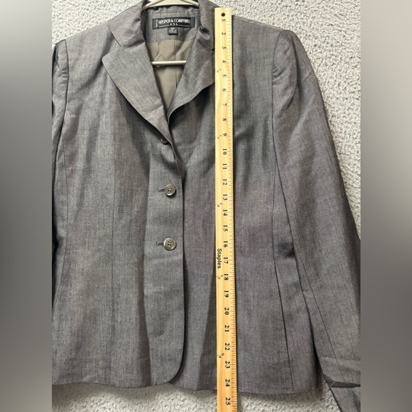 Kasper ASL Blazer Womens 6P Gray 3 Button Lined Long Sleeve - Picture 12 of 12